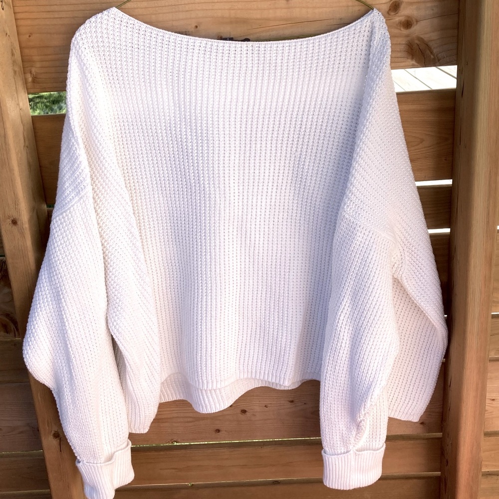 French Connection White Crew Neck Sweater - Picture 4 of 4
